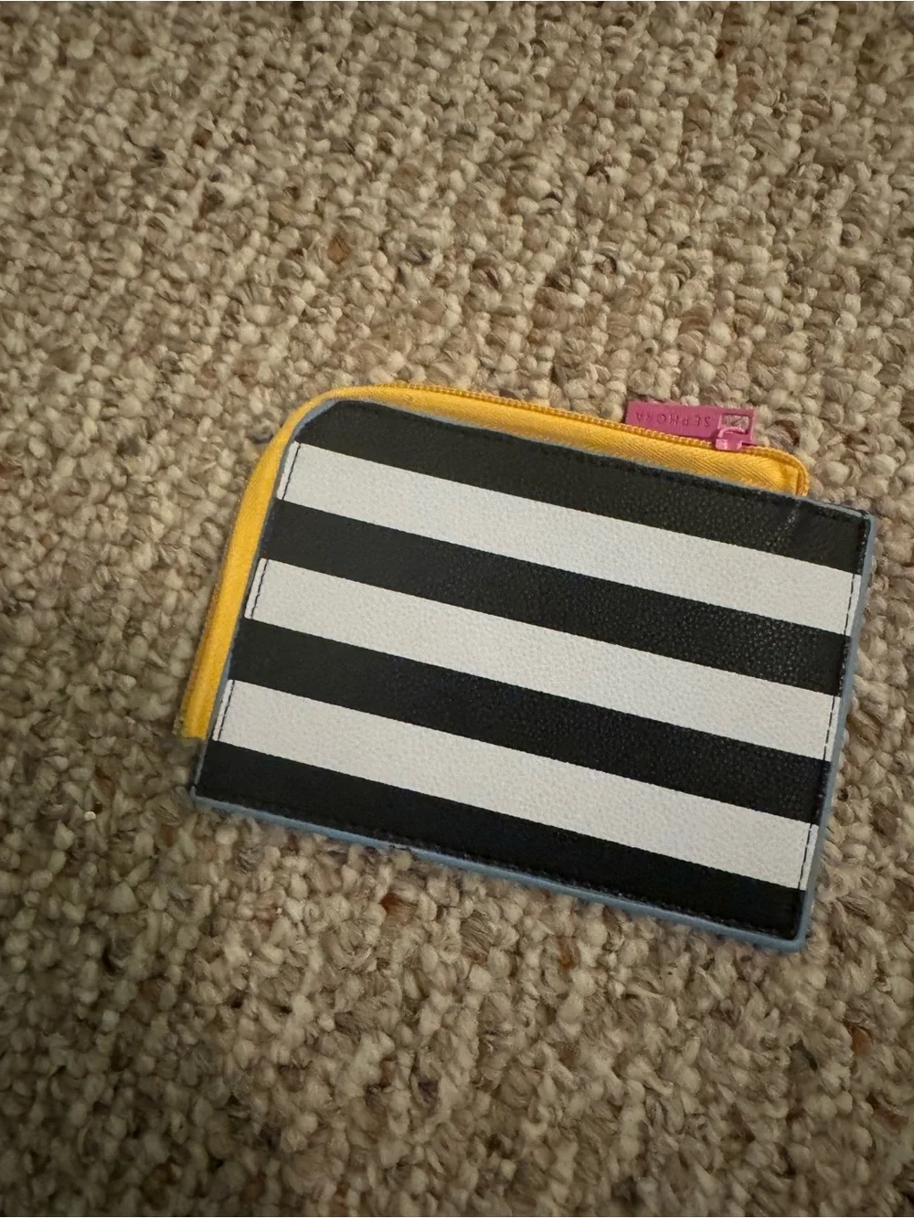Sephora striped card case/ wallet